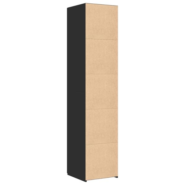 vidaXL Ντουλάπι Μαύρο 40x42,5x185 εκ. από Επεξεργασμένο Ξύλο