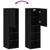 vidaXL Ντουλάπι TV 2 pcs Μαύρο 30.5 x 30 x 102 εκ Επεξεργασμένο ξύλο