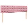 vidaXL Οθωμανικό κρεβάτι με στρώματα ροζ 200x200cm Velvet