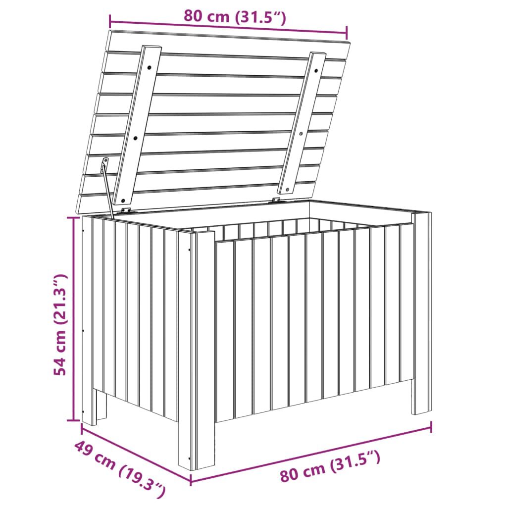 vidaXL Κουτί Αποθήκευσης με Καπάκι RANA 80x49x54εκ. Μασίφ Ξύλο Πεύκου