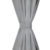 vidaXL Κουρτίνες με Θηλιές 2 τεμ. Γκρι 140 x 175 εκ. από Microsatin
