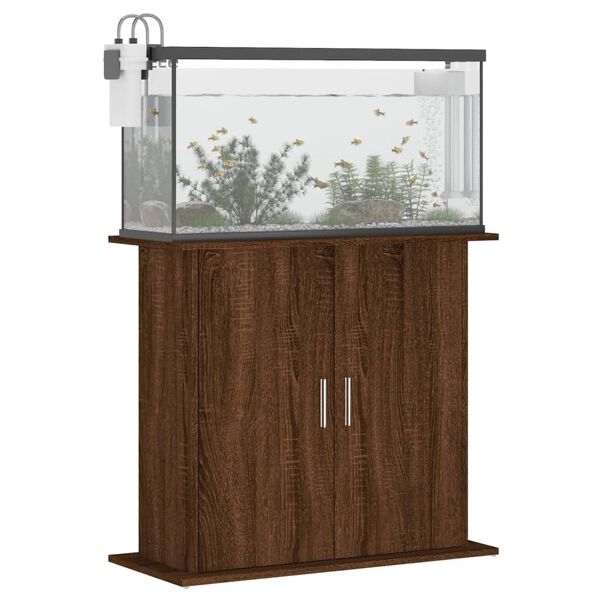 vidaXL Βάση Ενυδρείου Καφέ Δρυς 81x36x73 εκ. από Επεξεργασμένο Ξύλο