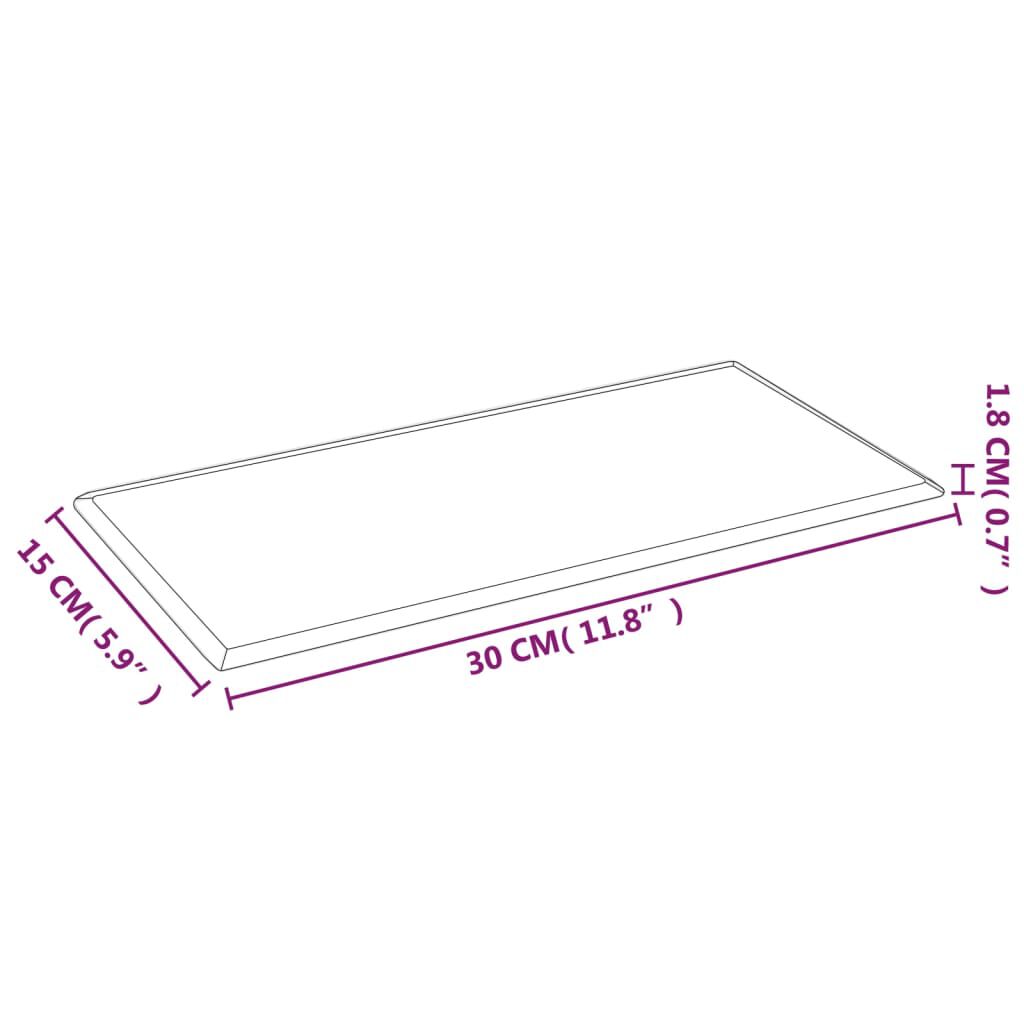 vidaXL Πάνελ Τοίχου 12 τεμ. Καπουτσίνο 30x15 εκ. 0,54 μ² Συνθ. Δέρμα