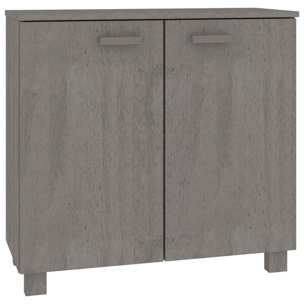 vidaXL Ντουλάπι HAMAR Αν. Γκρι 85 x 35 x 80 εκ. από Μασίφ Ξύλο Πεύκου