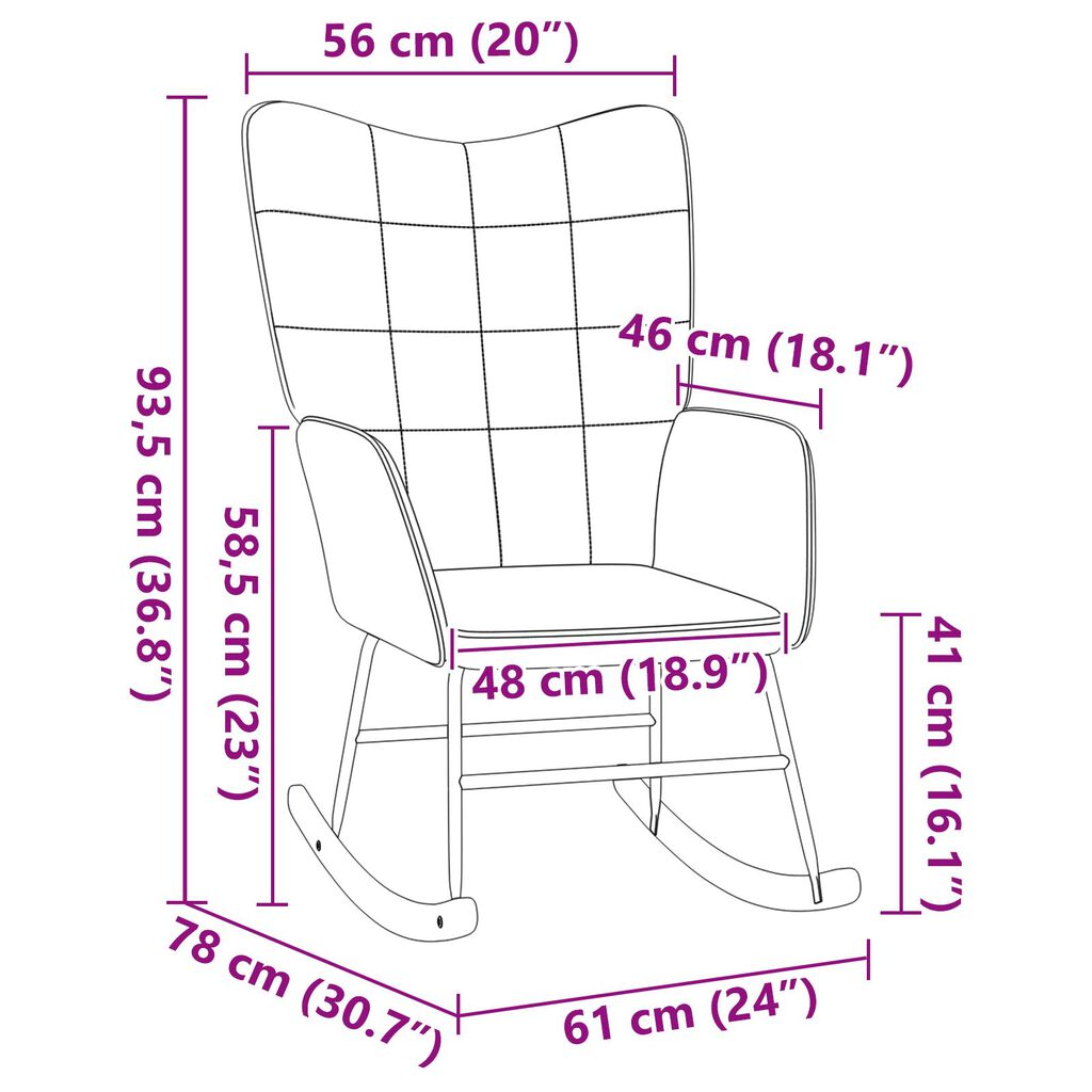 vidaXL Χαλαρωτική Πολυθρόνα Μπεζ 61 x 78 x 98 εκ. ύφασμα