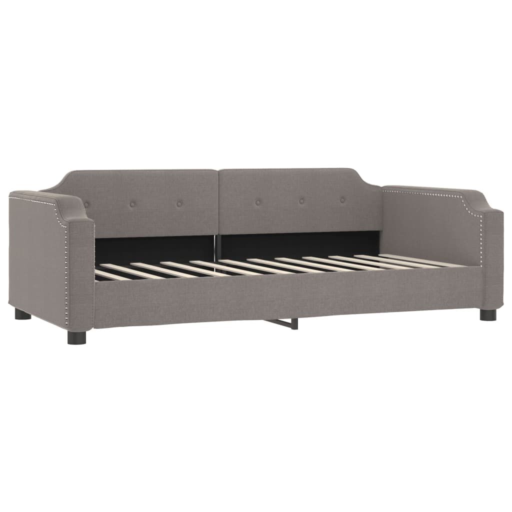 vidaXL Καναπές Κρεβάτι Συρόμενος Taupe 80x200 εκ. Υφασμάτινος Στρώματα