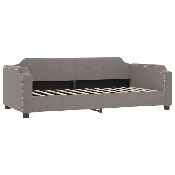 vidaXL Καναπές Κρεβάτι Συρόμενος Taupe 80x200 εκ. Υφασμάτινος Στρώματα
