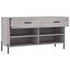 vidaXL Παπουτσοθήκη Γκρι Sonoma 102x35x55 εκ. από Επεξεργασμένο Ξύλο