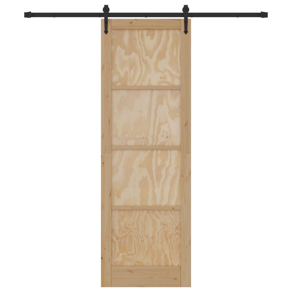 vidaXL Συρόμενη Πόρτα ORKDAL Καφέ 78 x 232 cm Μασίφ ξύλο πεύκου