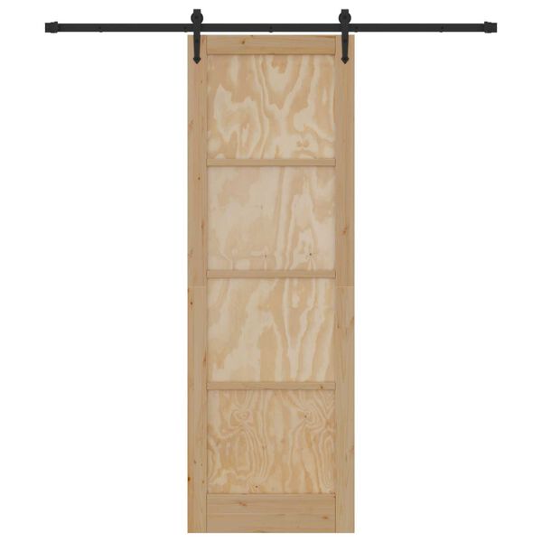 vidaXL Συρόμενη Πόρτα ORKDAL Καφέ 78 x 232 cm Μασίφ ξύλο πεύκου