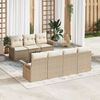 vidaXL Σετ Καναπέ Κήπου 8 pcs Μπεζ Πολυ ράταν