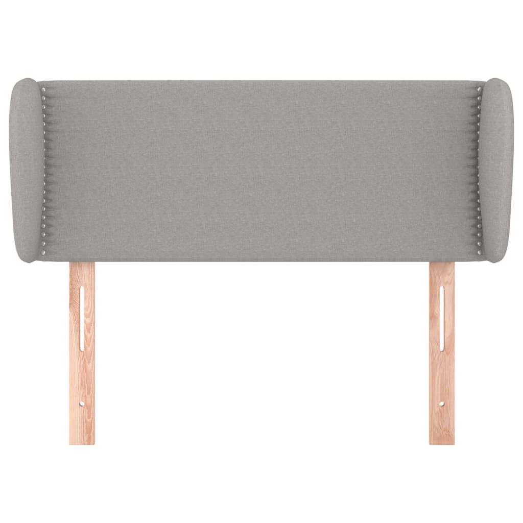 vidaXL Κεφαλάρι με Πτερύγια Ανοιχτό Γκρι 93x23x78/88 εκ. Υφασμάτινο