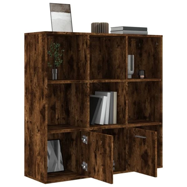 vidaXL Βιβλιοθήκη Καπνιστή Δρυς 98 x 30 x 98 εκ.