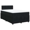 vidaXL Κρεβάτι Boxspring με Στρώμα Μαύρο 120x190 εκ. Βελούδινο