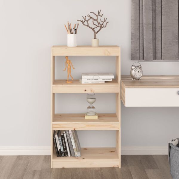 vidaXL Βιβλιοθήκη/Διαχωριστικό Χώρου 60x30x103,5 εκ. Μασίφ Ξύλο Πεύκου