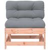 vidaXL Καναπές Μεσαίος με Μαξιλάρια από Μασίφ Ξύλο Ψευδοτσούγκας