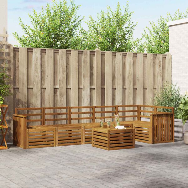 vidaXL &Sigma;&alpha;&lambda;&omicron;&nu;ά&kappa;&iota; &Gamma;&omega;&nu;&iota;&alpha;&kappa;&omicron;ύ &Kappa;&alpha;&nu;&alpha;&pi;έ 7 pcs &Phi;&upsilon;&sigma;&iota;&kappa;ό &Sigma;&tau;&epsilon;&rho;&epsilon;ό &Xi;ύ&lambda;&omicron; &Alpha;&kappa;&alpha;&kappa;ί&alpha;&sigmaf;