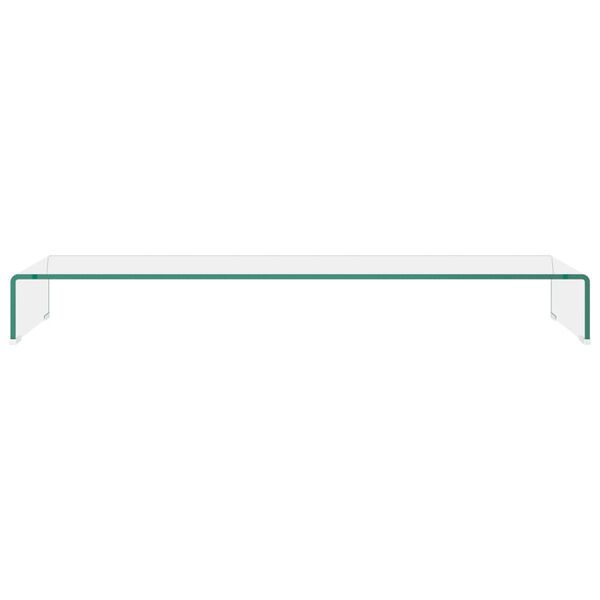 vidaXL Βάση Τηλεόρασης/Οθόνης Διάφανη 110 x 30 x 13 εκ. Γυάλινη
