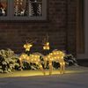 vidaXL LED Ρούντερ 2 pcs Θερμό λευκό ύφασμα