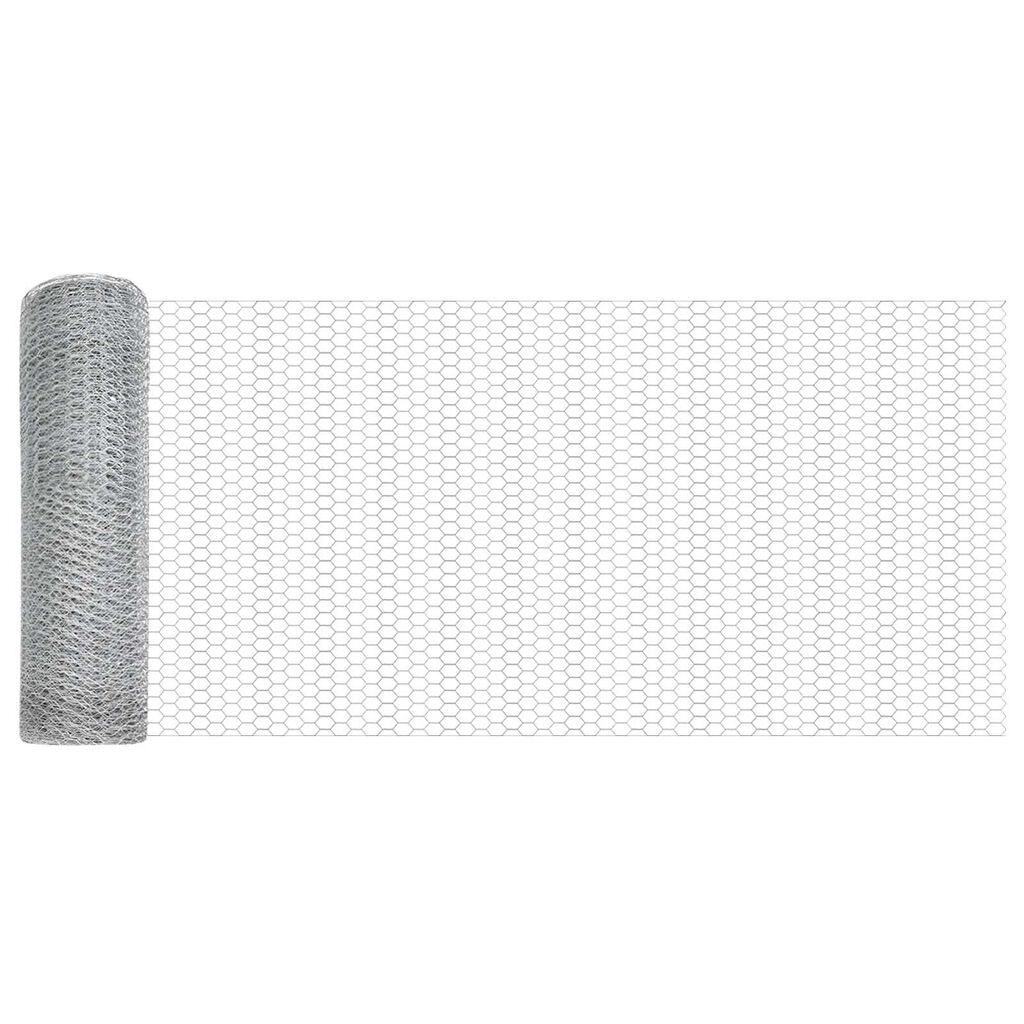 Φράκτης vidaXL Hexagon 0,6x50 μ Γαλβανισμένος Ατσάλι