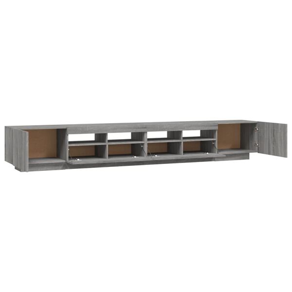 vidaXL Σετ Επίπλων Τηλεόρασης 3 Τεμ LED Γκρι Sonoma Επεξεργασμένο Ξύλο