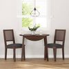 vidaXL Καρέκλες τραπεζαρίας με μαξιλάρια 2 τεμάχια Καφέ μασίφ ξύλο