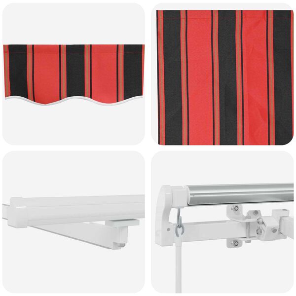 vidaXL Ανασυρόμενη Τέντα with Πορτοκαλί και Καφέ 300 x 250 εκ