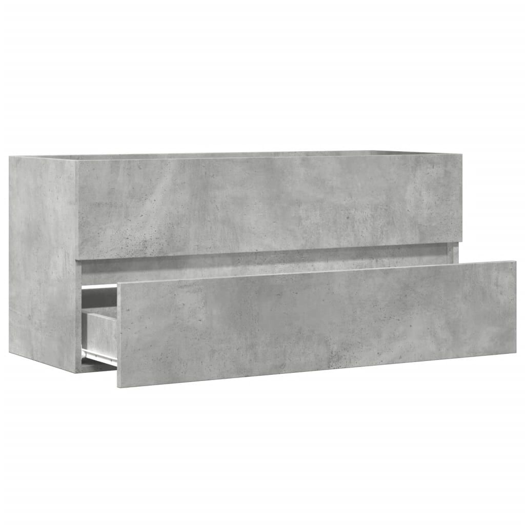 vidaXL Ντουλάπι Νιπτήρα Γκρι Σκυροδέματος 100x38,5x45 εκ. Επεξ. Ξύλο