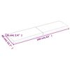 vidaXL Ράφι Τοίχου Ανοιχτό Καφέ 160x40x(2-6)εκ. Επεξ. Μασίφ Ξύλο Δρυός