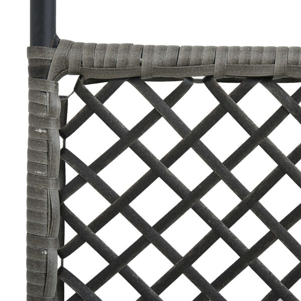 vidaXL Διαχωριστικό Δωματίου 4 Πάνελ Ανθρακί 240x200 εκ. Συνθετ. Ρατάν