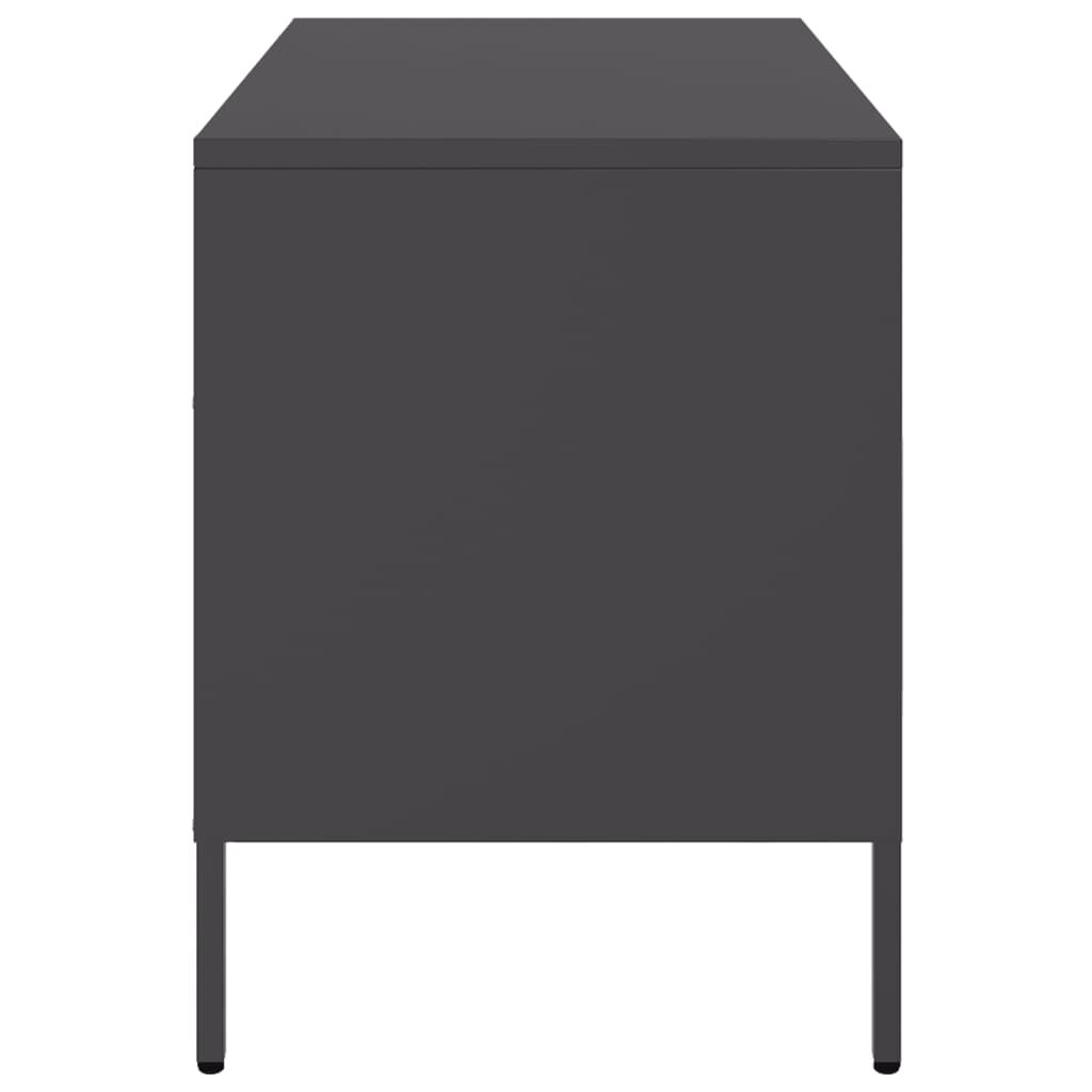 vidaXL Έπιπλα Τηλεόρασης 2 τεμ. Μαύρο 68x39x50,5 εκ. από Χάλυβα