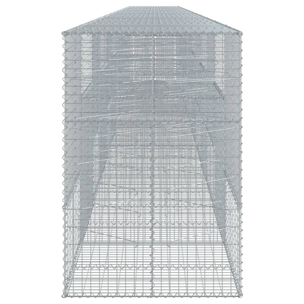 vidaXL Συρματοκιβώτιο με Κάλυμμα 1200x100x150 εκ. Γαλβανισμένο Χάλυβα