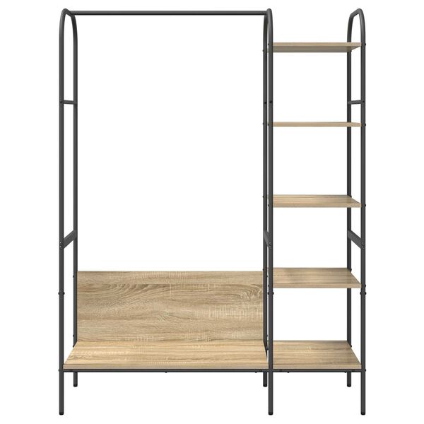 vidaXL Ράφι Ρούχων με ράφι Καφέ 120 x 44 x 160 εκ Επεξεργασμένο ξύλο