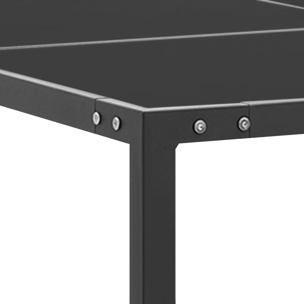 vidaXL Τραπέζι Κήπου Ανθρακί 130 x 130 x 72 εκ. από Γυαλί και Ατσάλι