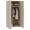 vidaXL Ντουλάπα HAMAR Καφέ Μελί 89 x 50 x 180 εκ. Μασίφ Ξύλο Πεύκου