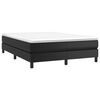 vidaXL Κρεβάτι Boxspring με Στρώμα Μαύρο 140x200εκ.από Συνθετικό Δέρμα