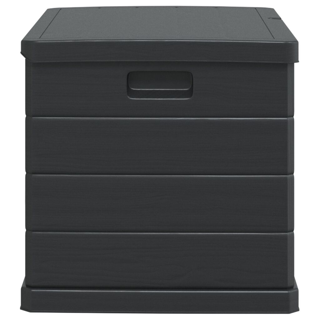vidaXL Κουτί Αποθήκευσης Κήπου - Ανθρακί, 77.5 x 54.5 x 53 εκ, Πλαστικό, 170 Λ