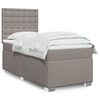 vidaXL &Kappa;&rho;&epsilon;&beta;ά&tau;&iota; Boxspring &mu;&epsilon; &Sigma;&tau;&rho;ώ&mu;&alpha; Taupe 90x200 &epsilon;&kappa;. &Upsilon;&phi;&alpha;&sigma;&mu;ά&tau;&iota;&nu;&omicron;