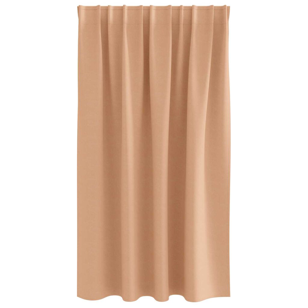 vidaXL Κουρτίνες 2 pcs Ανοιχτό καφέ 140 x 140 cm Πολυεστέρας