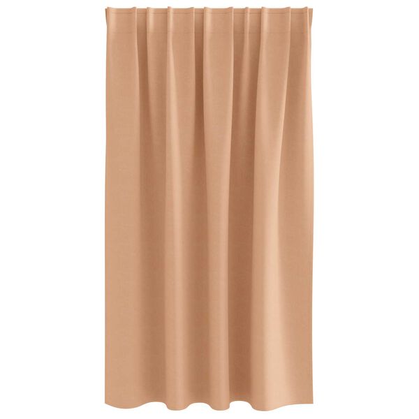 vidaXL Κουρτίνες 2 pcs Ανοιχτό καφέ 140 x 140 cm Πολυεστέρας