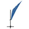 vidaXL Ομπρέλα Κήπου 4 Επ. Αζούρ Μπλε 250 x 250 εκ. με Ιστό Αλουμινίου