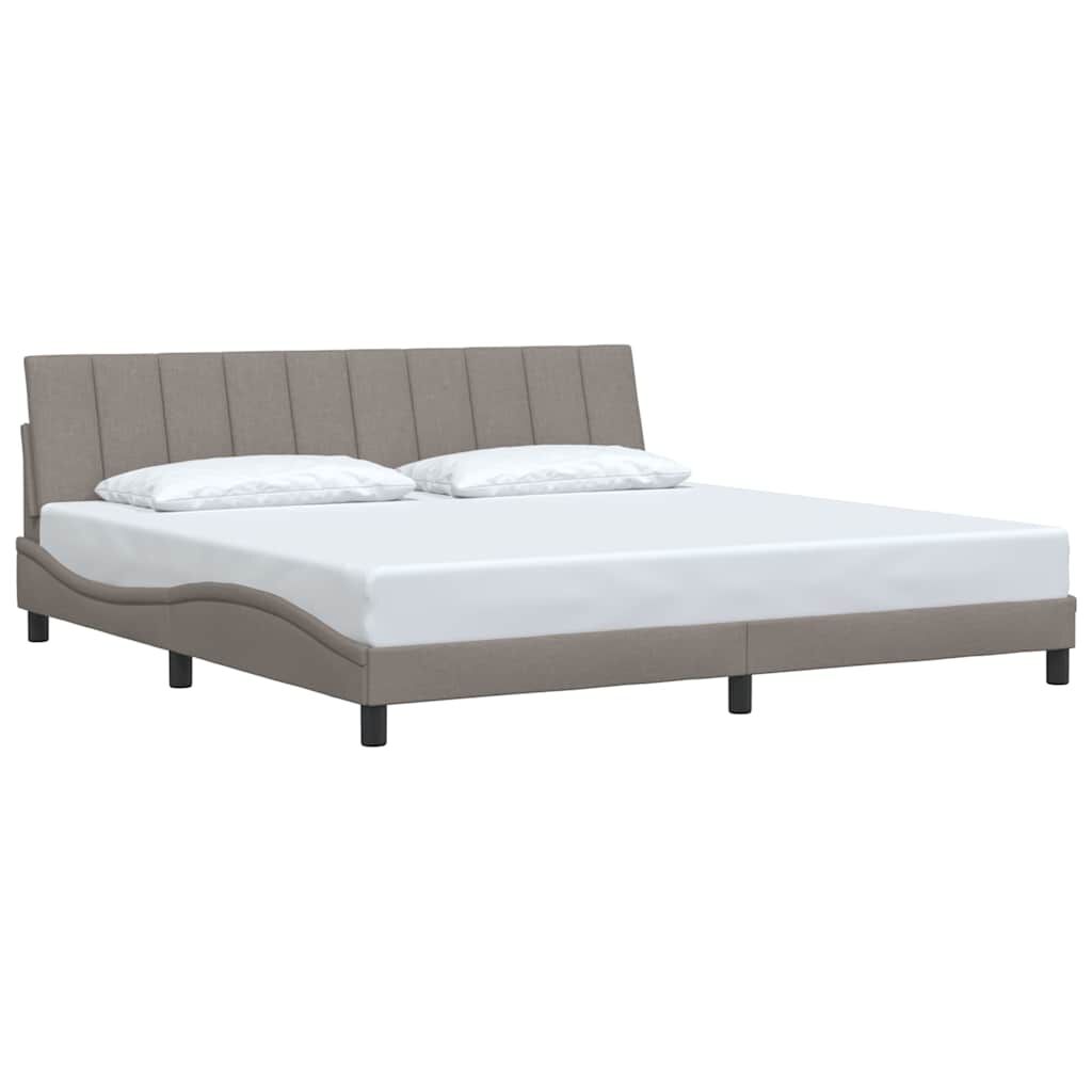 vidaXL Σκελετός Κρεβατιού Χωρίς Στρώμα Taupe 200x200 εκ.Υφασμάτινο