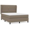 vidaXL &Kappa;&rho;&epsilon;&beta;ά&tau;&iota; Boxspring &mu;&epsilon; &Sigma;&tau;&rho;ώ&mu;&alpha; Taupe 140x190 &epsilon;&kappa;. &Upsilon;&phi;&alpha;&sigma;&mu;ά&tau;&iota;&nu;&omicron;