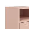 vidaXL Κομοδίνα 2 τεμ. Ροζ 36x39x59 εκ. από Χάλυβα
