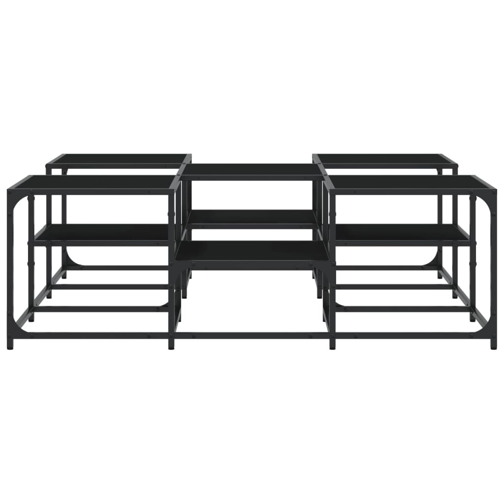vidaXL Τραπεζάκι Σαλονιού Μαύρο 121x121x40 εκ. από Επεξεργασμένο Ξύλο