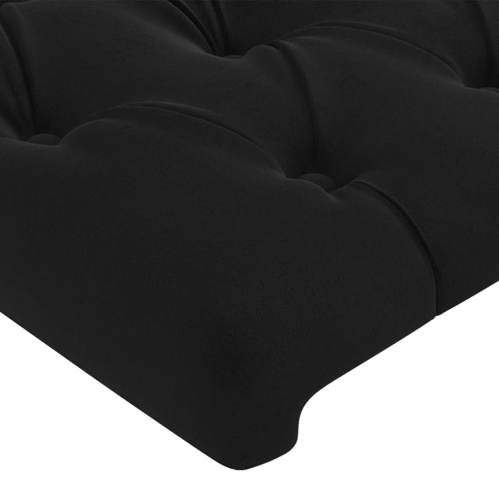 vidaXL Κεφαλάρι με Πτερύγια Μαύρο 83x23x118/128 εκ. Βελούδινο