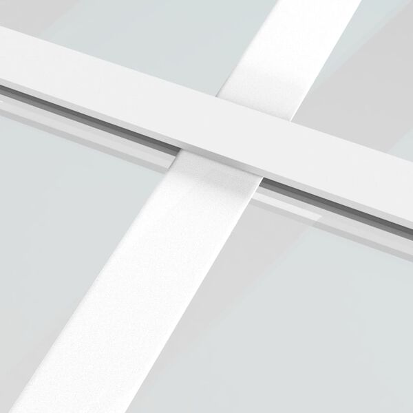vidaXL Συρόμενη Πόρτα Λευκή Αμμοβολή 90 x 205 εκ. Γυαλί ESG/Αλουμίνιο