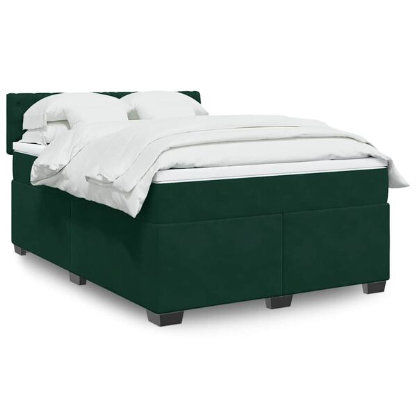vidaXL &Kappa;&rho;&epsilon;&beta;ά&tau;&iota; Boxspring &mu;&epsilon; &Sigma;&tau;&rho;ώ&mu;&alpha; &Sigma;&kappa;&omicron;ύ&rho;&omicron; &Pi;&rho;ά&sigma;&iota;&nu;&omicron; 160x200&epsilon;&kappa;. &Beta;&epsilon;&lambda;&omicron;ύ&delta;&iota;&nu;&omicron;