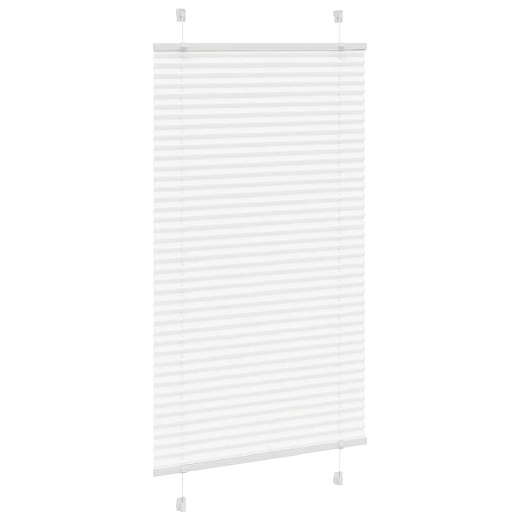vidaXL Πλισέ περσίδα Λευκό 75x100 cm Πλάτος υφάσματος 74,4 cm