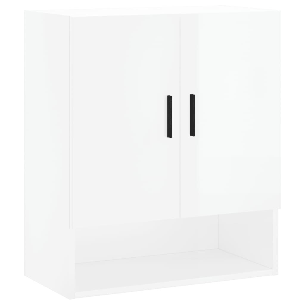 vidaXL Ντουλάπι Τοίχου Γυαλιστερό Λευκό 60x31x70 εκ Επεξεργασμένο Ξύλο